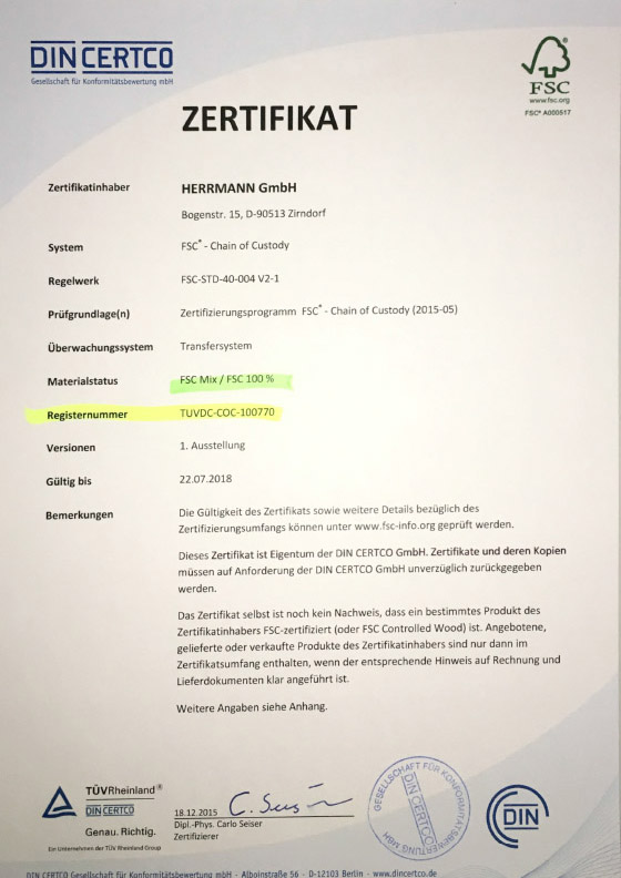 FSC-Zertifikat
